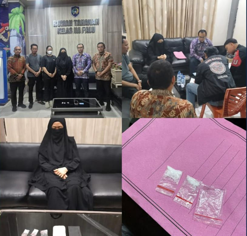 Petugas Rutan Palu Gagalkan Penyelundupan Sabu oleh Pengunjung Bercadar