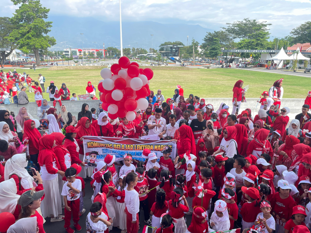 900 Anak TK di Palu Meriahkan Parade Nuansa Merah Putih